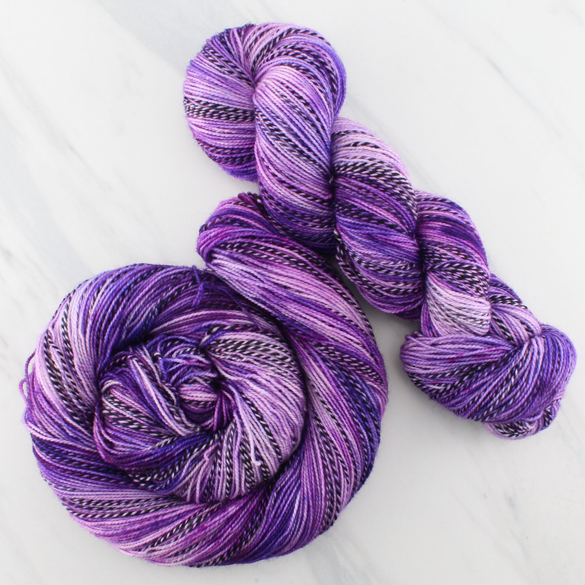 PURPLE DELIGHT on Stained Glass Sock - Indie-Dyed Yarn - Purple Lamb