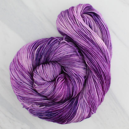 PURPLE DELIGHT Hand Dyed on Splendid Sport - Splashed and Speckled Yarn