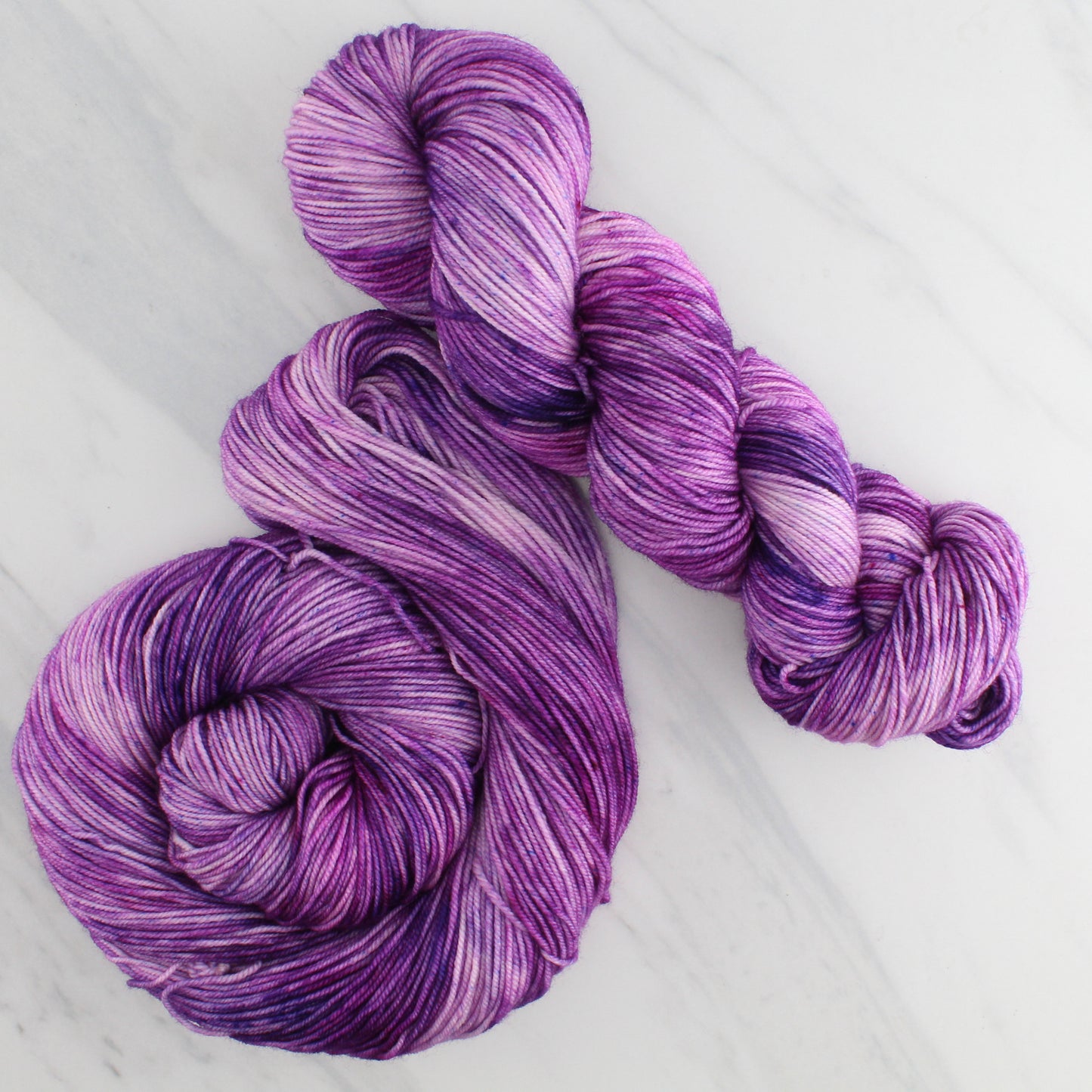 PURPLE DELIGHT Hand Dyed on Splendid Sport - Splashed and Speckled Yarn