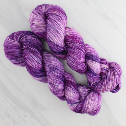 PURPLE DELIGHT Hand Dyed on Splendid Sport - Splashed and Speckled Yarn