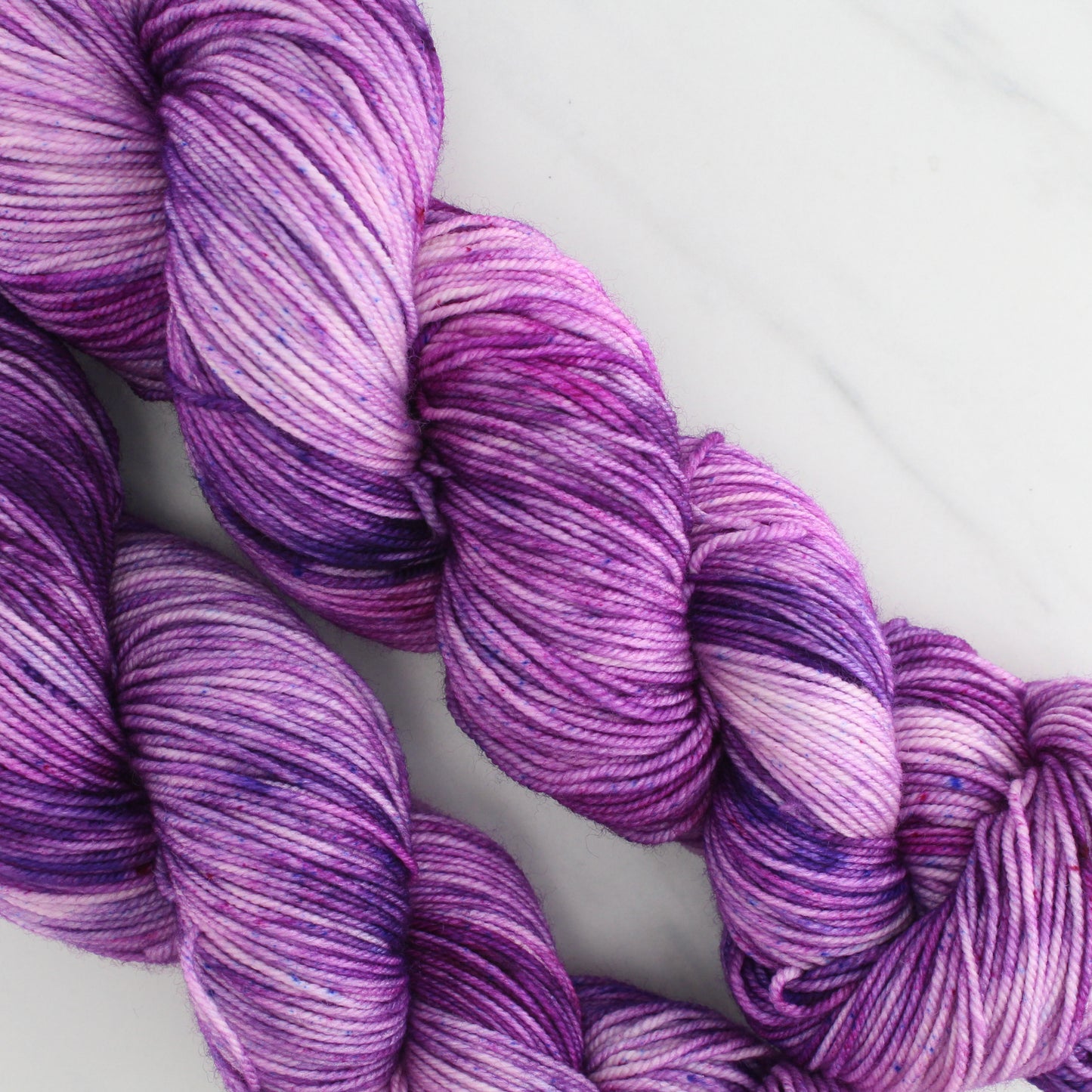 PURPLE DELIGHT Hand Dyed on Splendid Sport - Splashed and Speckled Yarn