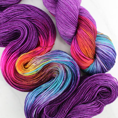 PURPLE PRISM - Yarn Dyed to Order - Assigned Pooling Colorway