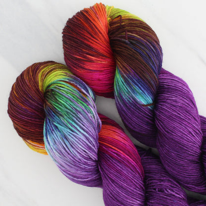 PURPLE PRISM - Yarn Dyed to Order - Assigned Pooling Colorway