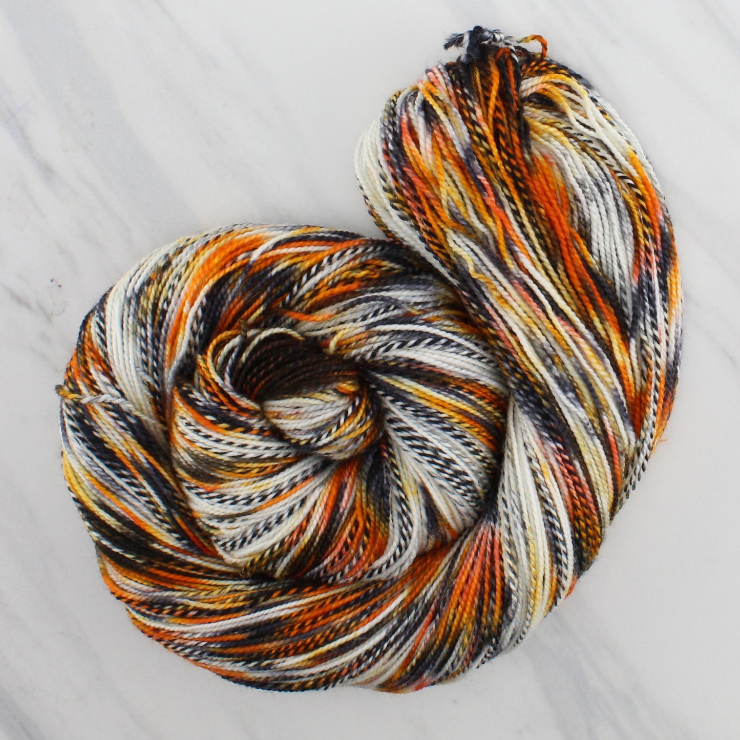 QUINO CHECKERSPOT BUTTERFLY Hand Dyed on Stained Glass Fingering - Splashed & Speckled Yarn