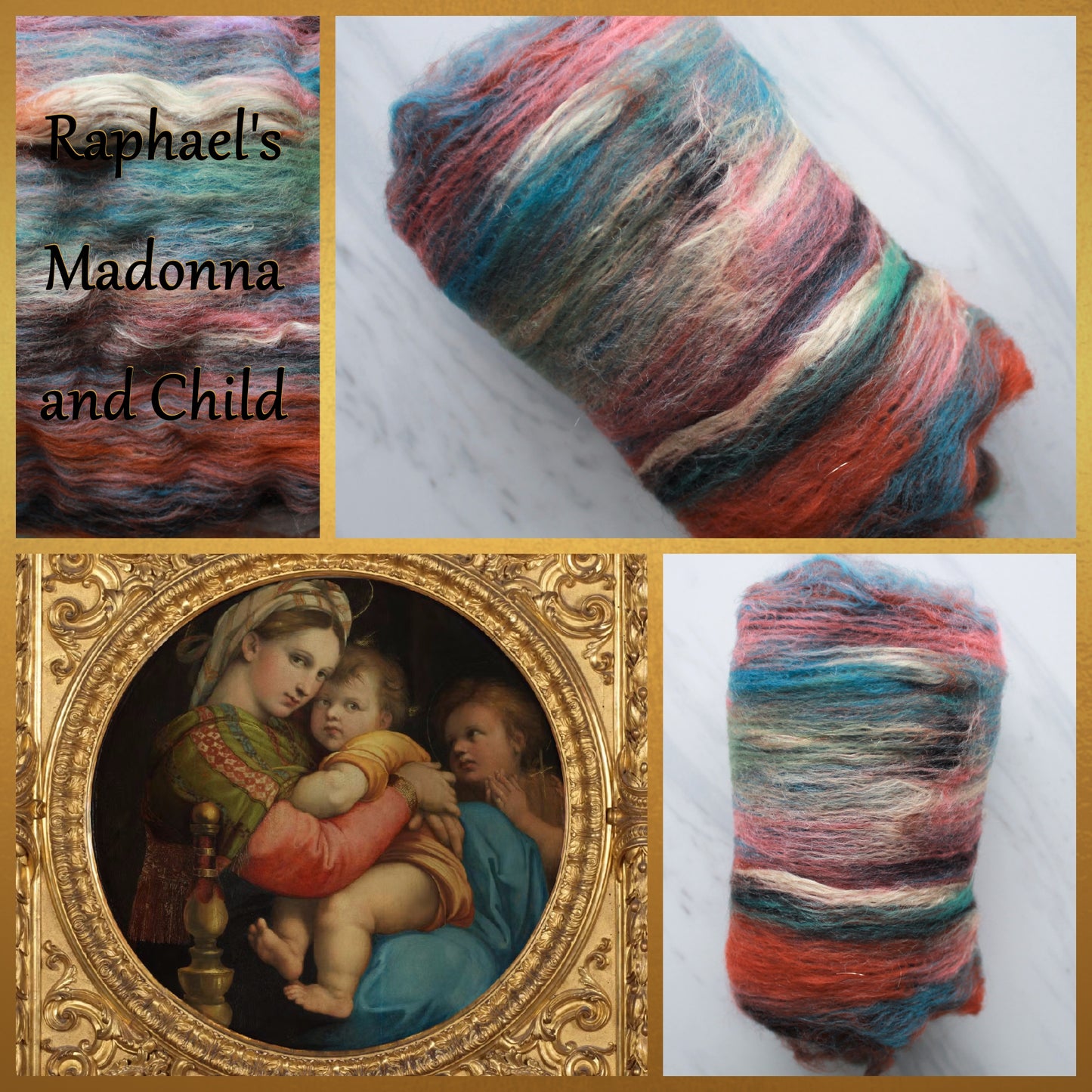 RAPHAEL'S MADONNA AND CHILD Art Batts to Spin or Felt