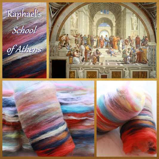 RAPHAEL'S SCHOOL OF ATHENS Art Batts to Spin and Felt
