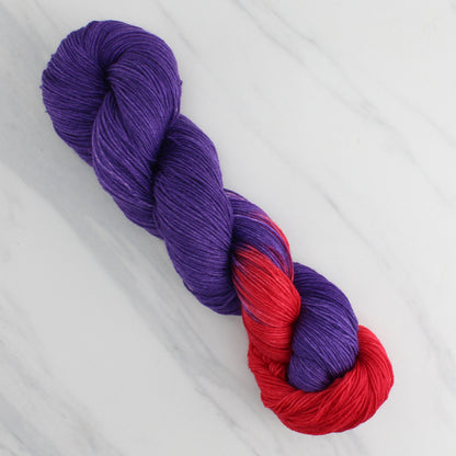 RED HAT SOCIETY Hand Dyed on Sock Perfection - Assigned Pooling Colorway