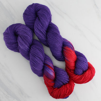 RED HAT SOCIETY Hand Dyed on Sock Perfection - Assigned Pooling Colorway