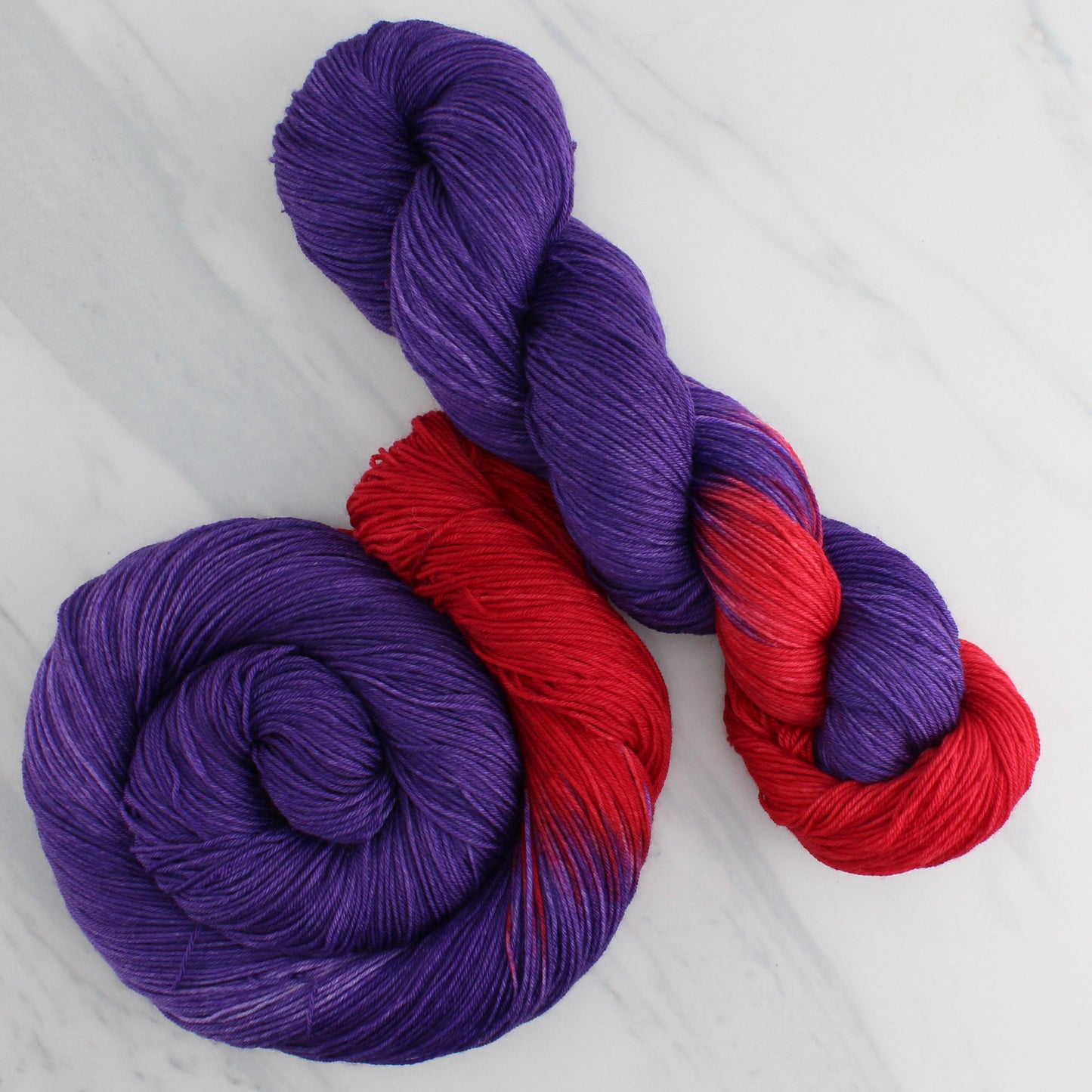 RED HAT SOCIETY Hand Dyed on Sock Perfection - Assigned Pooling Colorway