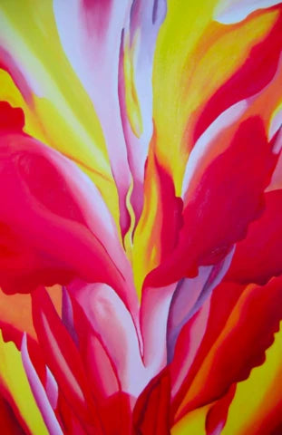 O'KEEFFE'S RED CANNAS Art Batts to Spin and Felt