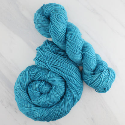 RENAISSANCE BLUE Hand Dyed on Buttery Soft DK  - Semi-Solid Yarn