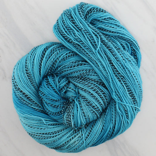 RENAISSANCE BLUE Indie-Dyed Yarn on Stained Glass Fingering - Semi-Solid Colorway