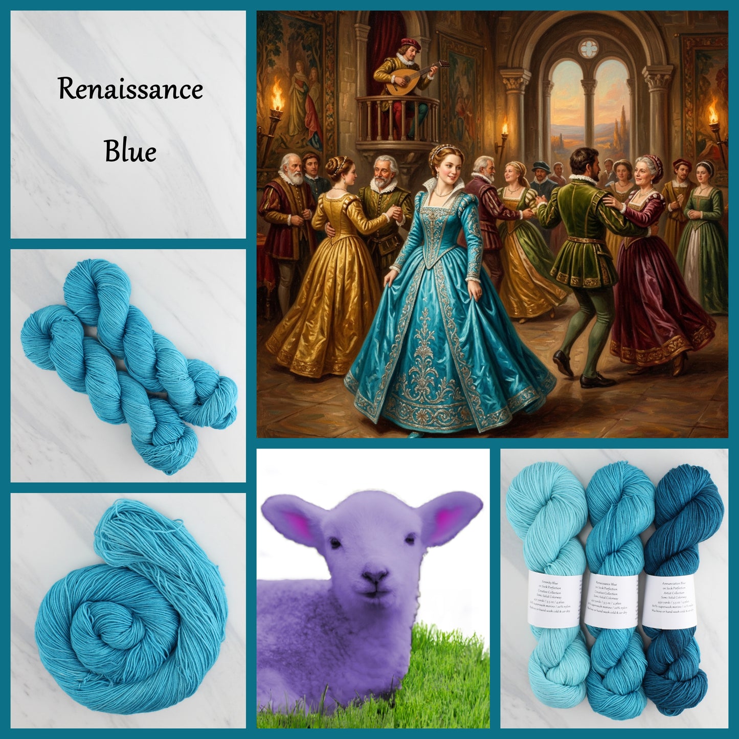 RENAISSANCE BLUE - Yarn Dyed to Order - Semi-Solid Colorway