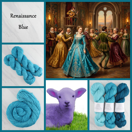 RENAISSANCE BLUE - Yarn Dyed to Order - Semi-Solid Colorway