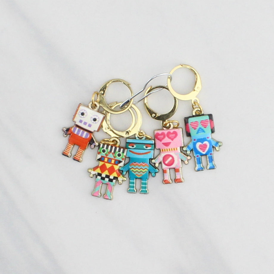 ROBOT STITCH MARKER SETS FOR KNITTING AND CROCHET