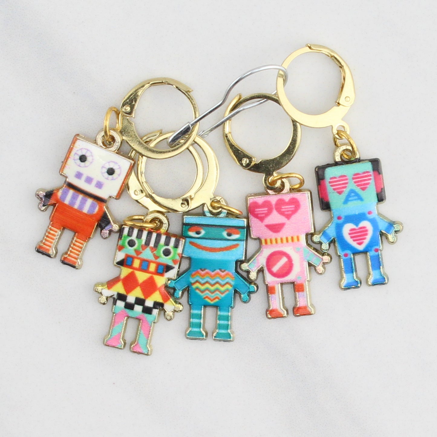 ROBOT STITCH MARKER SETS FOR KNITTING AND CROCHET