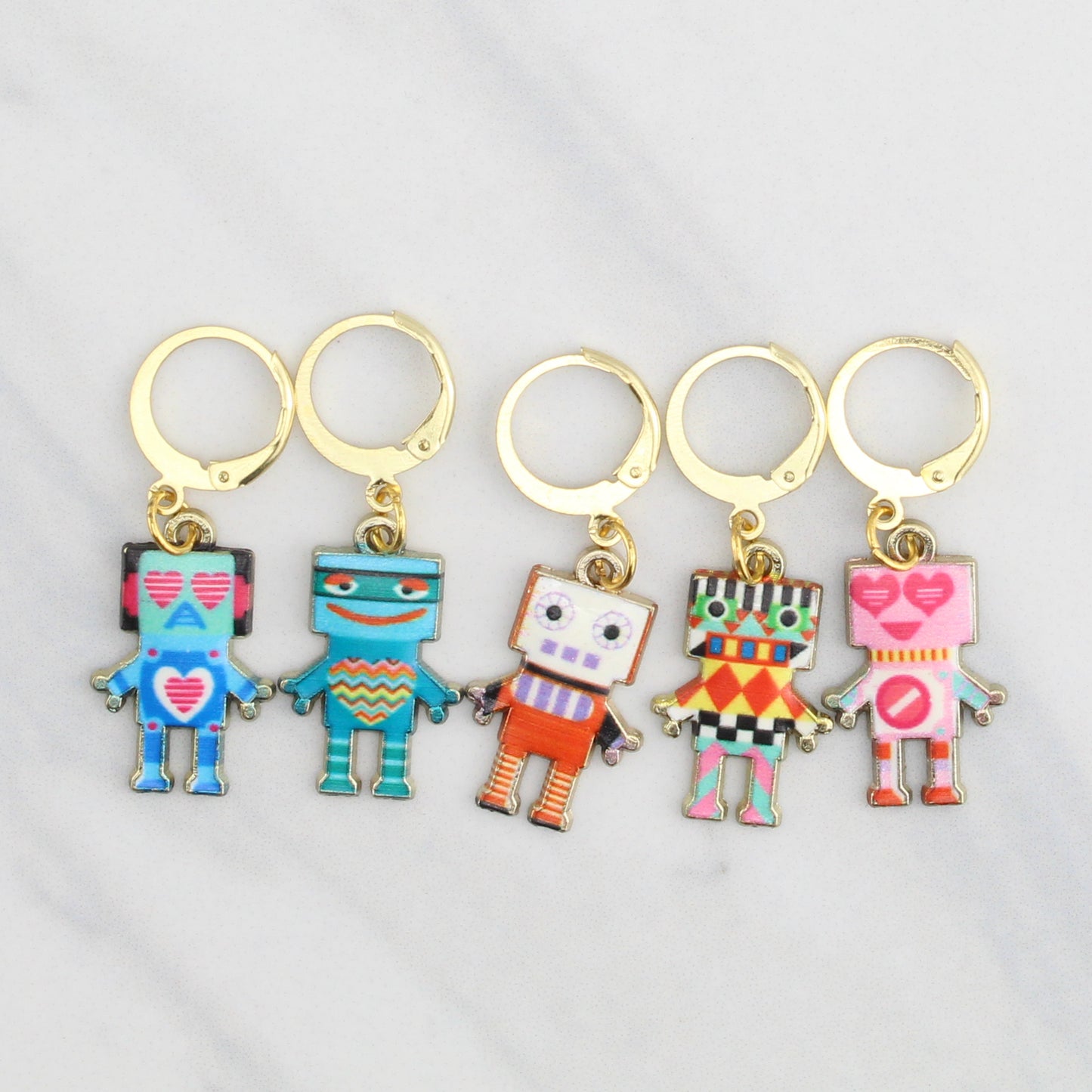 ROBOT STITCH MARKER SETS FOR KNITTING AND CROCHET