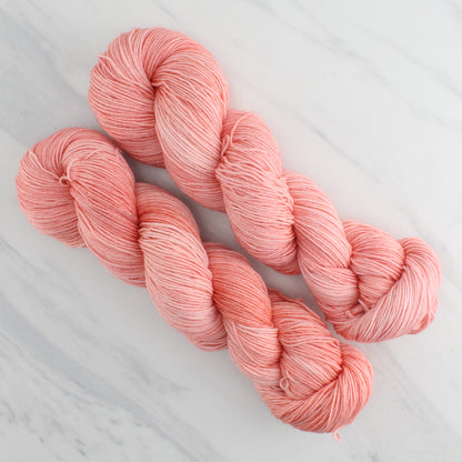 ROSE PETALS Hand Dyed on Sock Perfection - Semi-Solid Colorway