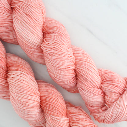 ROSE PETALS Hand Dyed on Sock Perfection - Semi-Solid Colorway