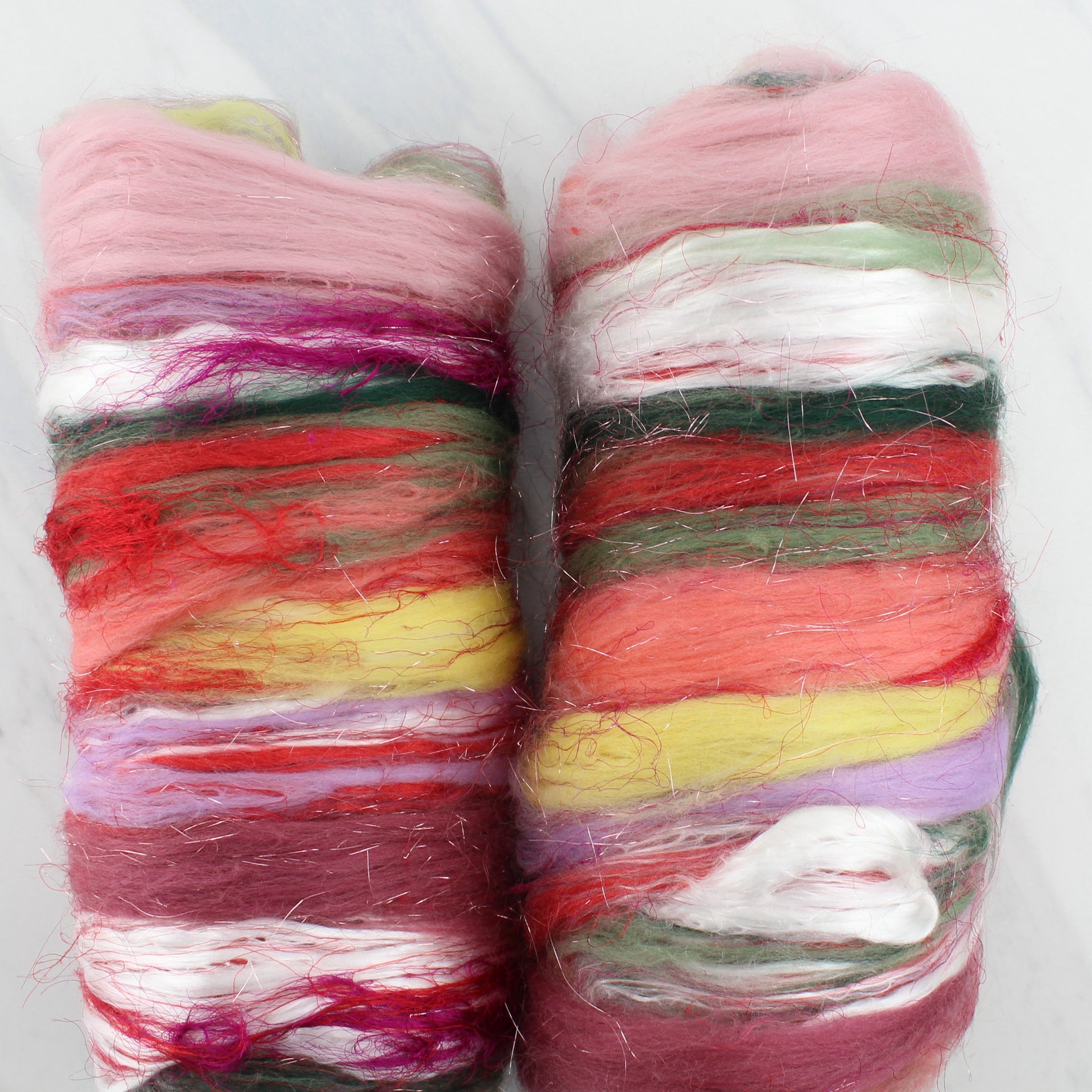 ROSES IN JUNE Art Batts to Spin and Felt - Purple Lamb