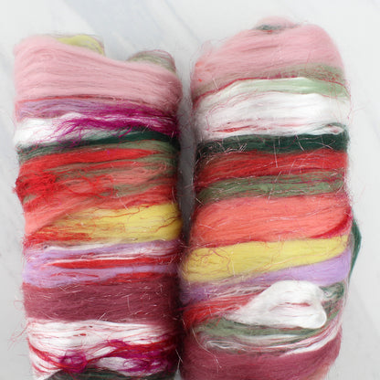 ROSES IN JUNE Art Batts to Spin and Felt - Purple Lamb