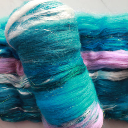 SAILING IN THE CARIBBEAN Art Batt to Spin or Felt - Purple Lamb