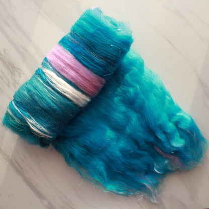 SAILING IN THE CARIBBEAN Art Batt to Spin or Felt - Purple Lamb