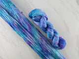 SAPPHIRE DREAMS Indie-Dyed Yarn on Diamond Silk Sock