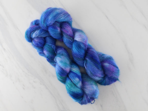 SAPPHIRE DREAMS Indie-Dyed Yarn on Suri Lace Cloud
