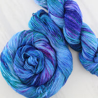SAPPHIRE DREAMS  Indie-Dyed Yarn on Sparkly Merino Sock