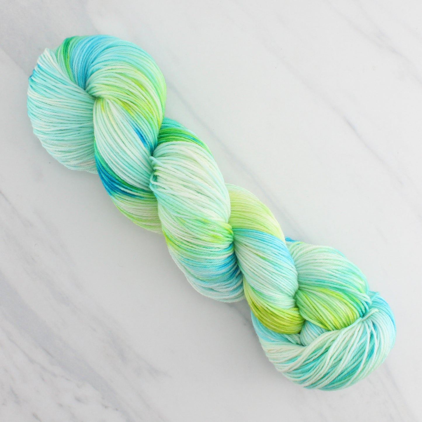 SEA GLASS Hand Dyed on Sock Perfection - Splashed & Speckled Yarn