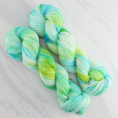 SEA GLASS Hand Dyed on Sock Perfection - Splashed & Speckled Yarn