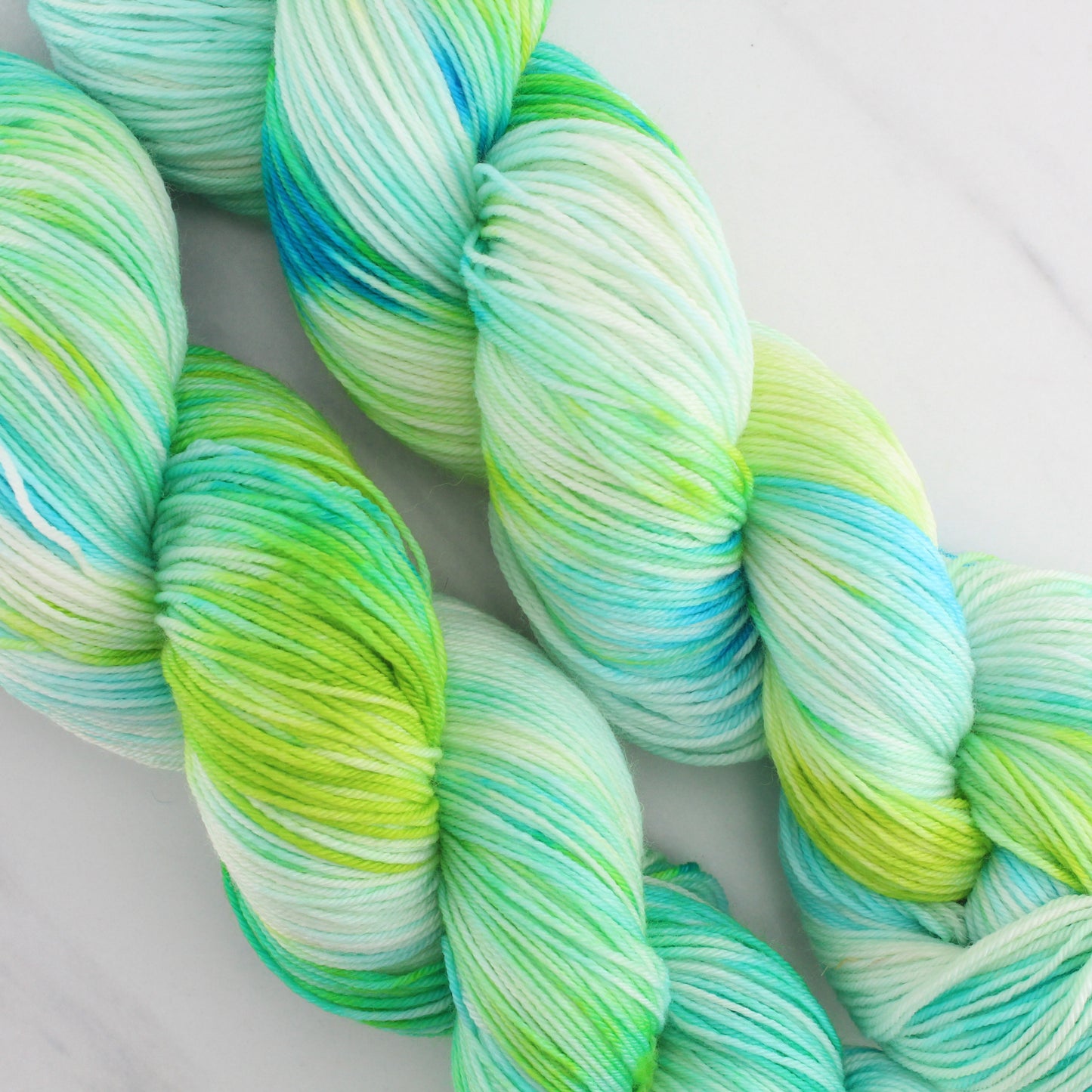 SEA GLASS Hand Dyed on Sock Perfection - Splashed & Speckled Yarn