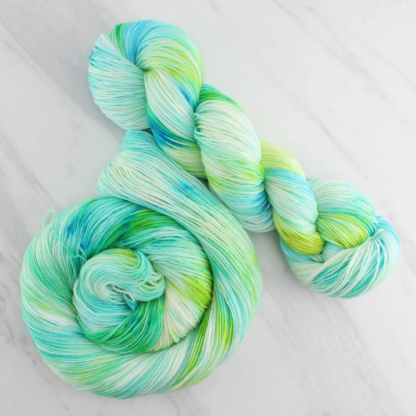 SEA GLASS Hand Dyed on Sock Perfection - Splashed & Speckled Yarn