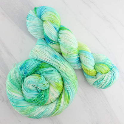 SEA GLASS Hand Dyed on Sock Perfection - Splashed & Speckled Yarn