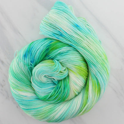 SEA GLASS Hand Dyed on Sock Perfection - Splashed & Speckled Yarn