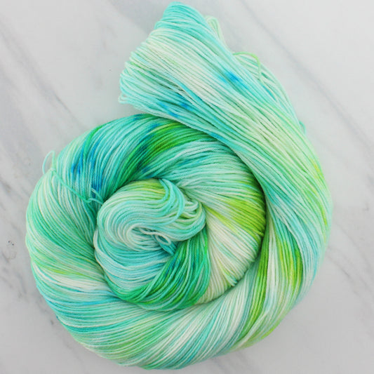 SEA GLASS Hand Dyed on Sock Perfection - Splashed & Speckled Yarn