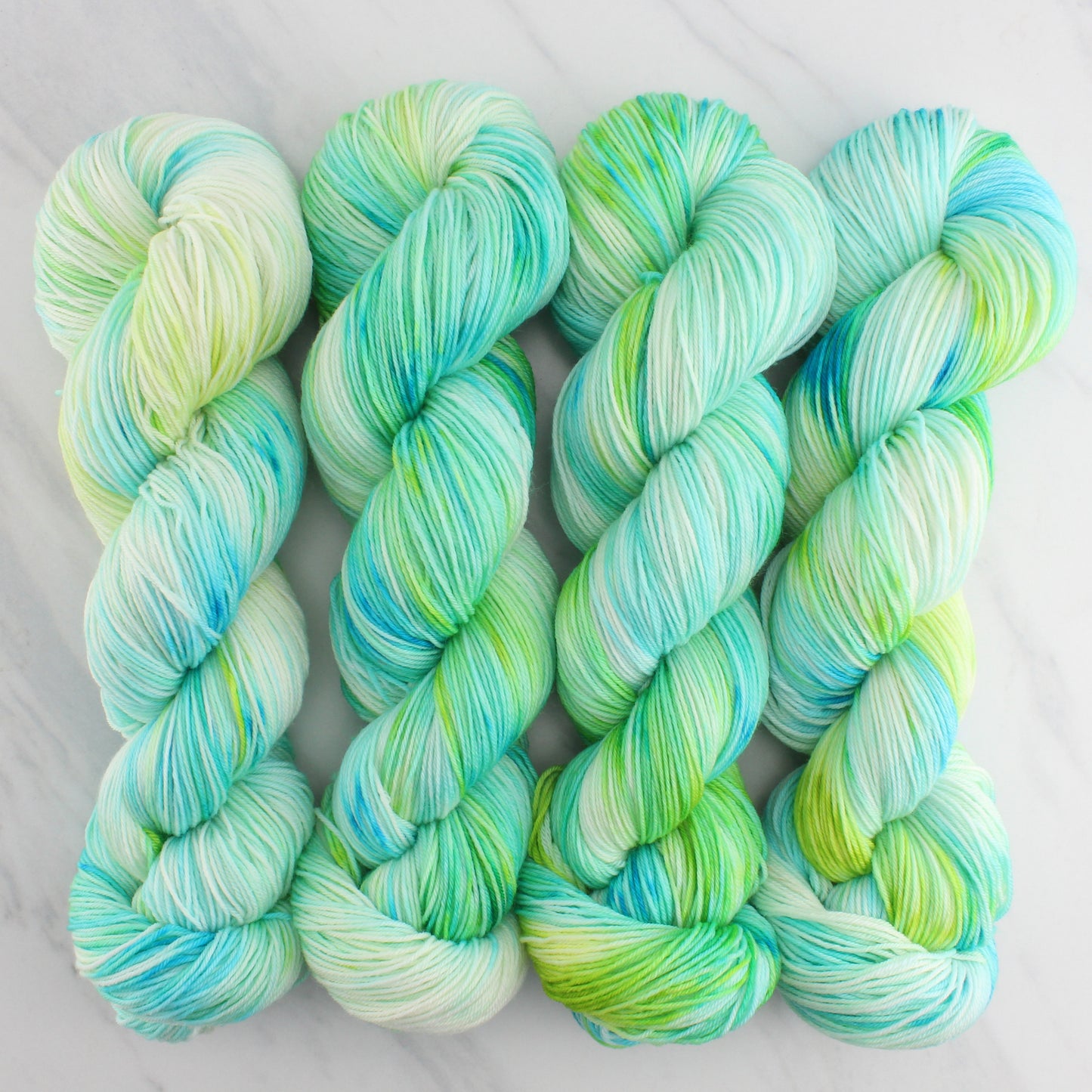 SEA GLASS Hand Dyed on Sock Perfection - Splashed & Speckled Yarn