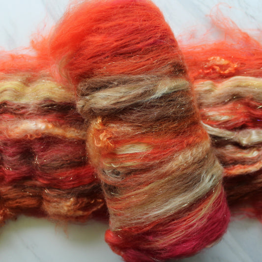 SEDONA Textured Luxury Art Batts to Spin and Felt - Purple Lamb