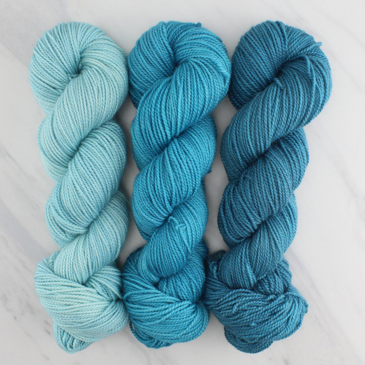 RENAISSANCE BLUE Hand Dyed on Buttery Soft DK  - Semi-Solid Yarn