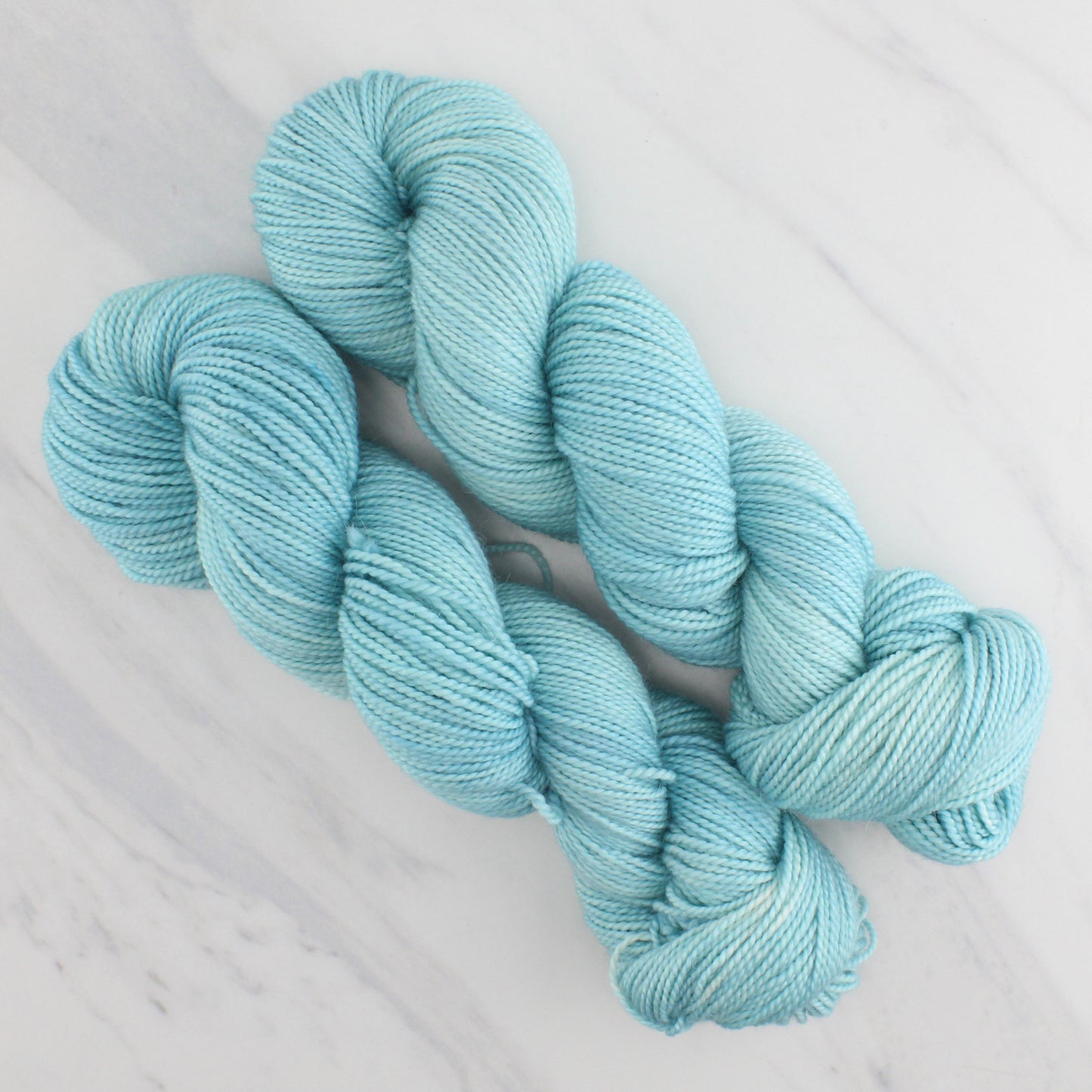 SERENITY BLUE Hand Dyed on Buttery Soft DK  - Semi-Solid Yarn