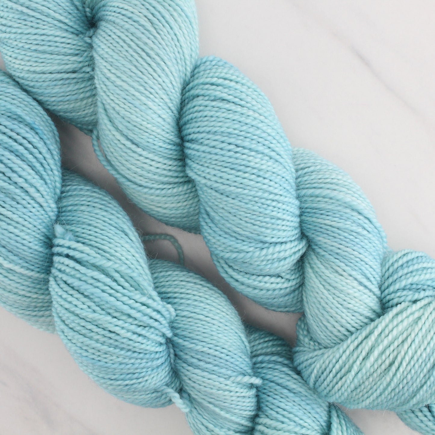SERENITY BLUE Hand Dyed on Buttery Soft DK  - Semi-Solid Yarn