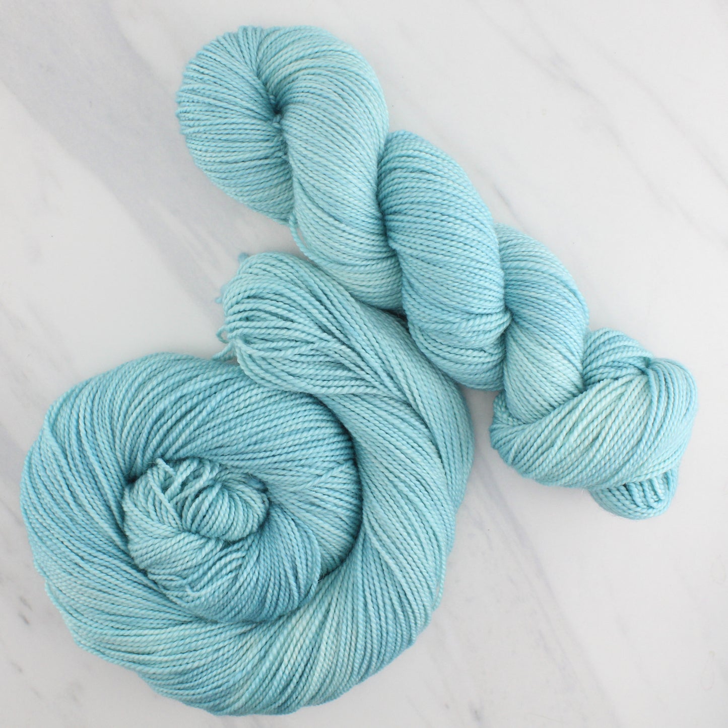 SERENITY BLUE Hand Dyed on Buttery Soft DK  - Semi-Solid Yarn