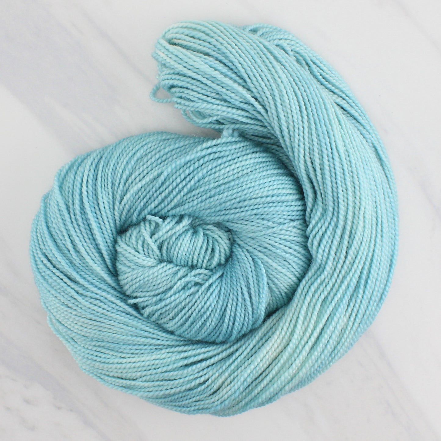 SERENITY BLUE Hand Dyed on Buttery Soft DK  - Semi-Solid Yarn