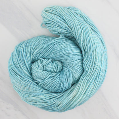 SERENITY BLUE Hand Dyed on Buttery Soft DK  - Semi-Solid Yarn