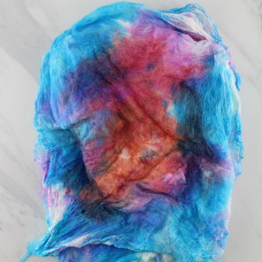 HAND-DYED SILK HANKIES/MAWATA - Colorway #14 - Purple Lamb