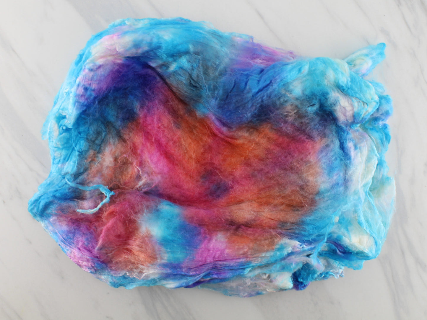 HAND-DYED SILK HANKIES/MAWATA - Colorway #14 - Purple Lamb