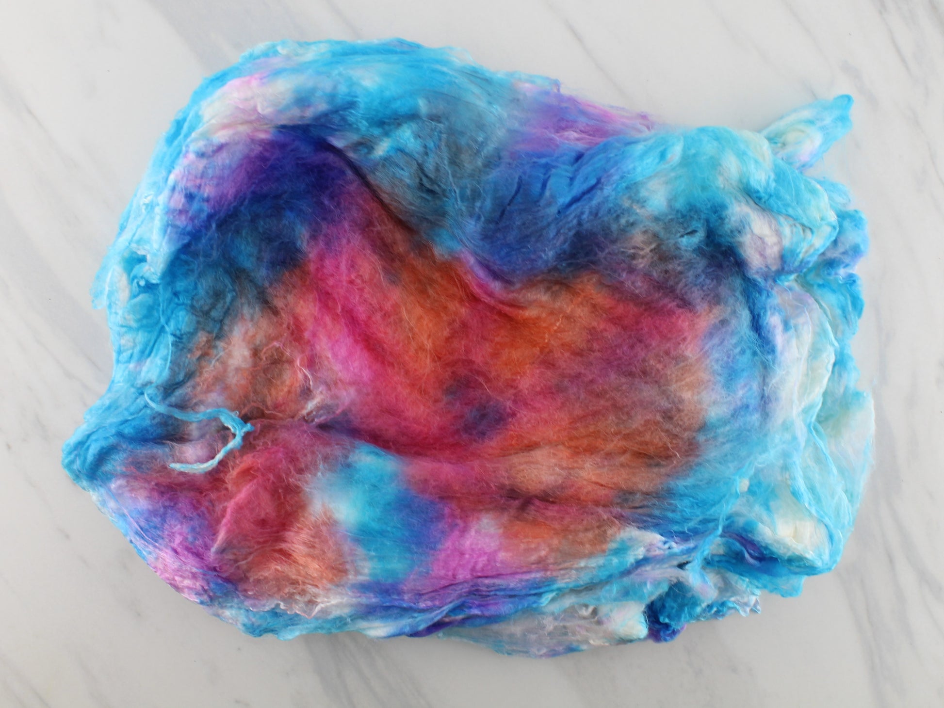 HAND-DYED SILK HANKIES/MAWATA - Colorway #14 - Purple Lamb