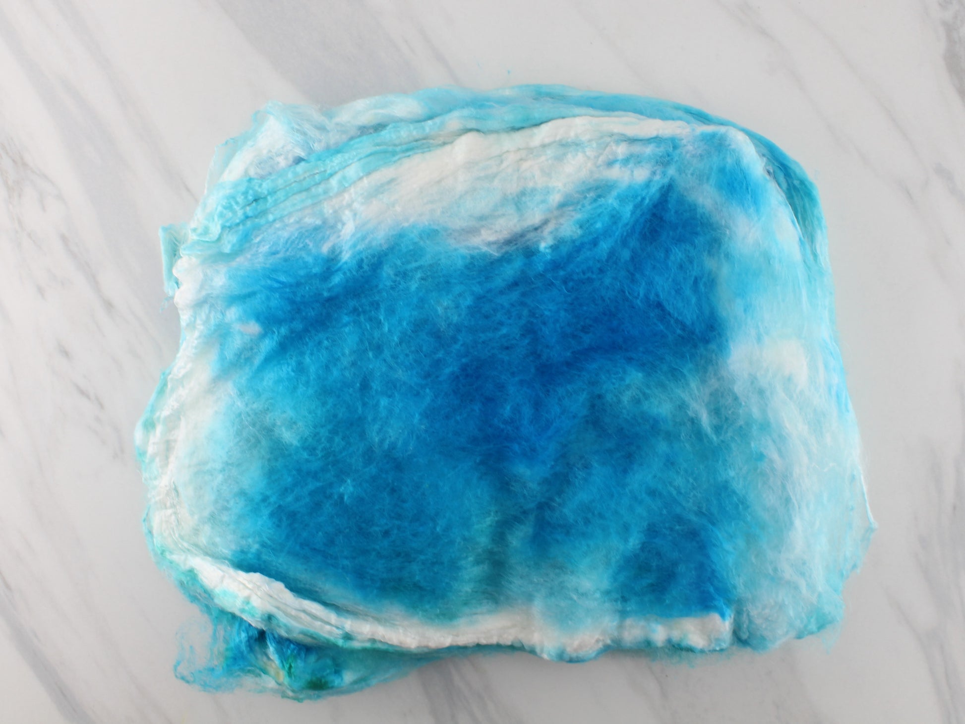HAND-DYED SILK HANKIES/MAWATA - Colorway #16 - Purple Lamb