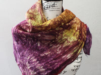 AUTUMN LEAVES Hand-Dyed Silk Scarf - 35 x 35 inch square